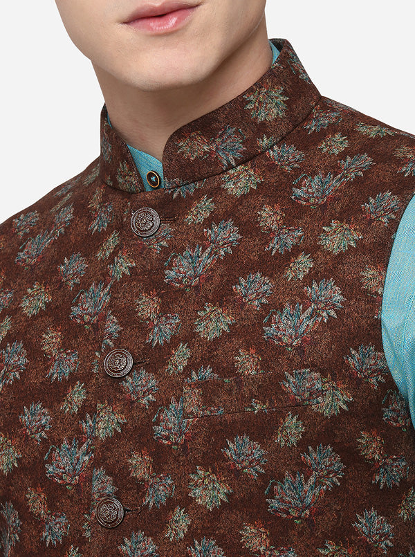 Brown Bandhgala Jacket | JB Studio