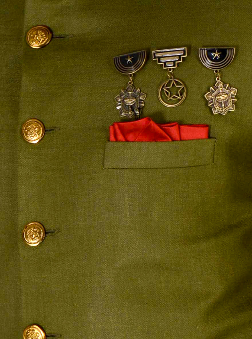 Olive Green Indowestern | Azania