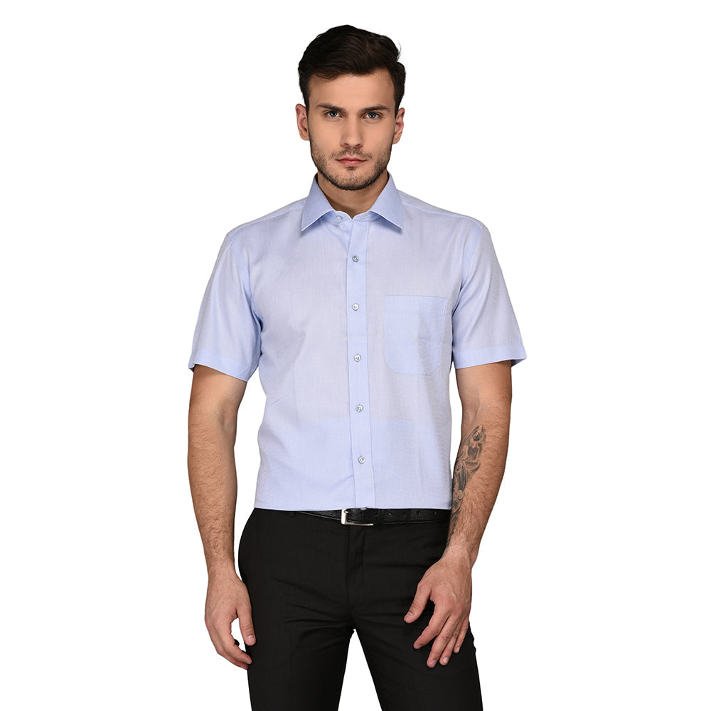JadeBlue Light Blue Regular Fit Formal Shirt