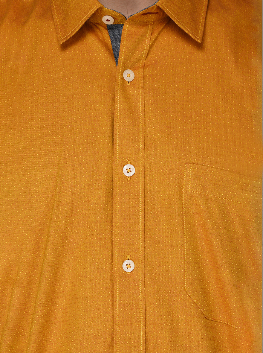 Greenfibre Golden Printed Regular Fit Casual Shirt