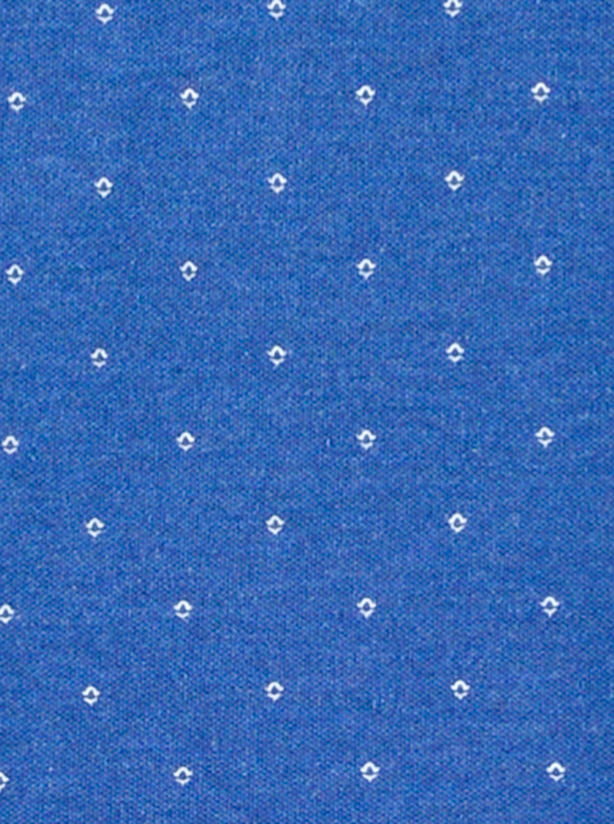 Federal Blue Printed Slim Fit Polo T-shirt | Greenfibre