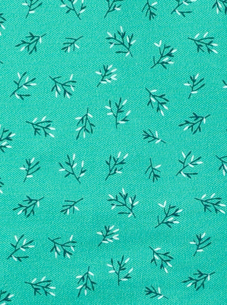 Green Printed Slim Fit Polo T-shirt | Greenfibre
