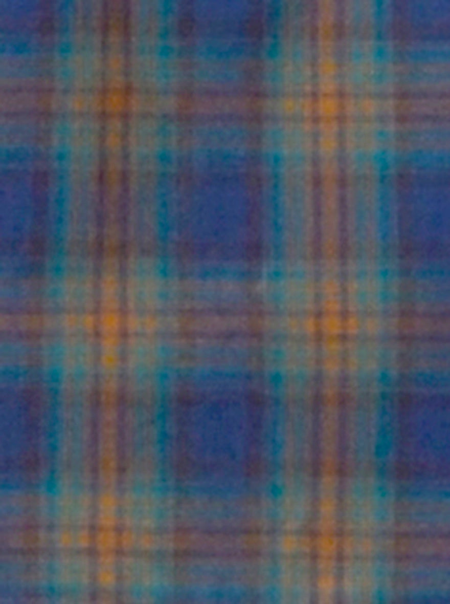 Estate Blue & Brown Checked Slim Fit Casual Shirt | JB Sport