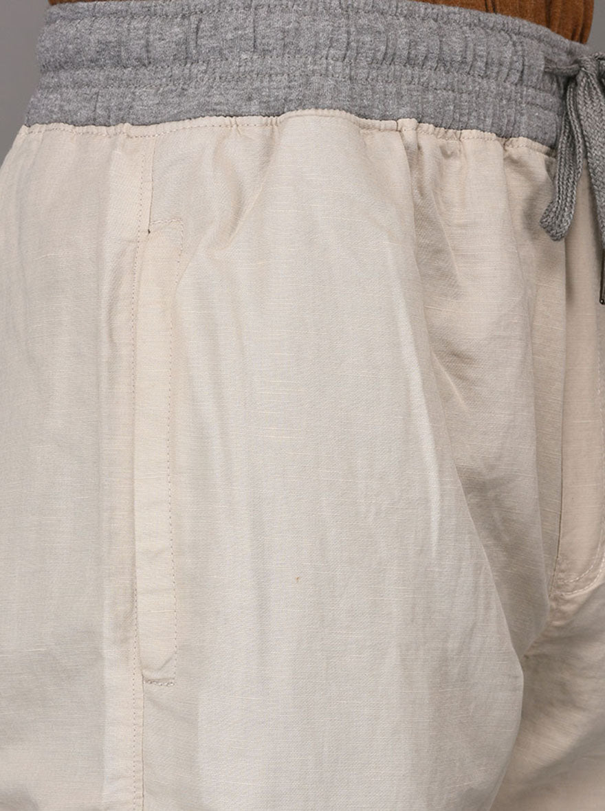 JadeBlue Light Beige Solid Pajamas