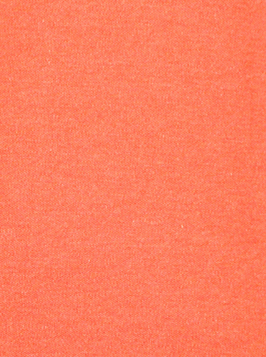 Glow Orange Solid Slim Fit Polo T-shirt | Greenfibre