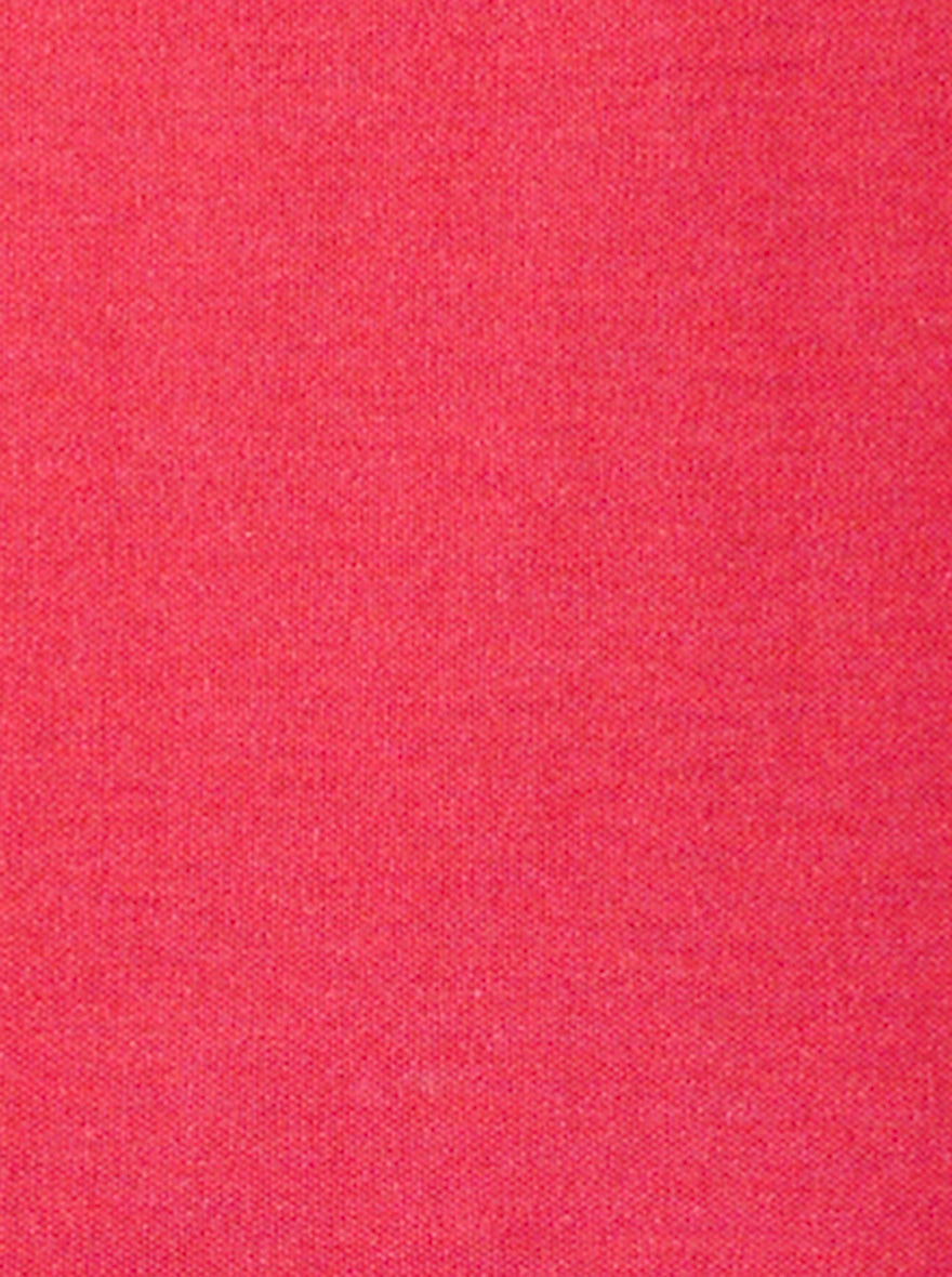 Raspberry Pink Solid Slim Fit Polo T-shirt | Greenfibre