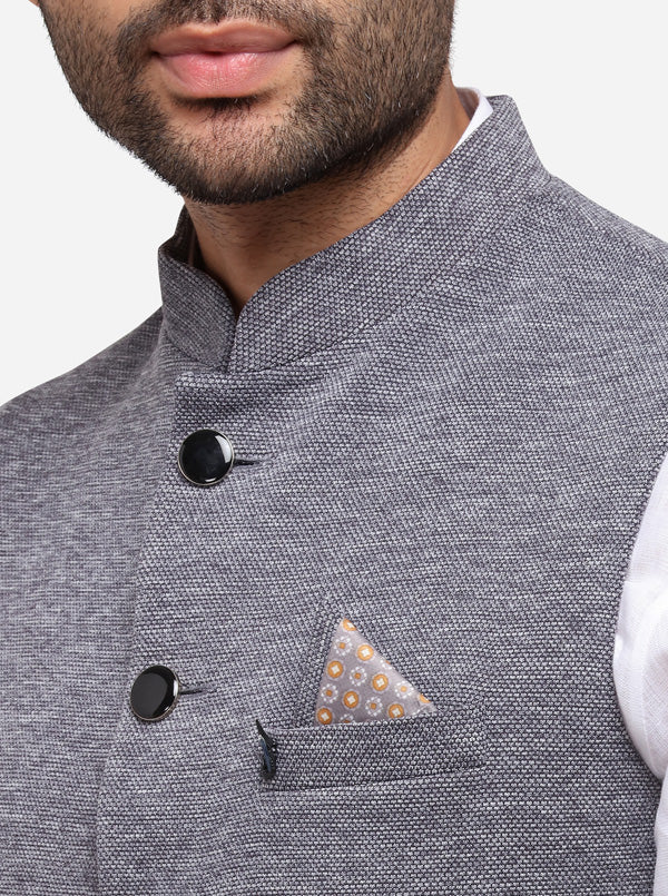 Grey Bandhgala Jacket | Greenfibre