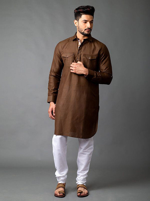 Coffee Brown Pathani Kurta