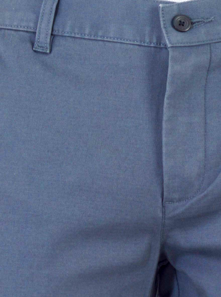Copen Blue Self Textured Super Slim Fit Chinos | Greenfibre