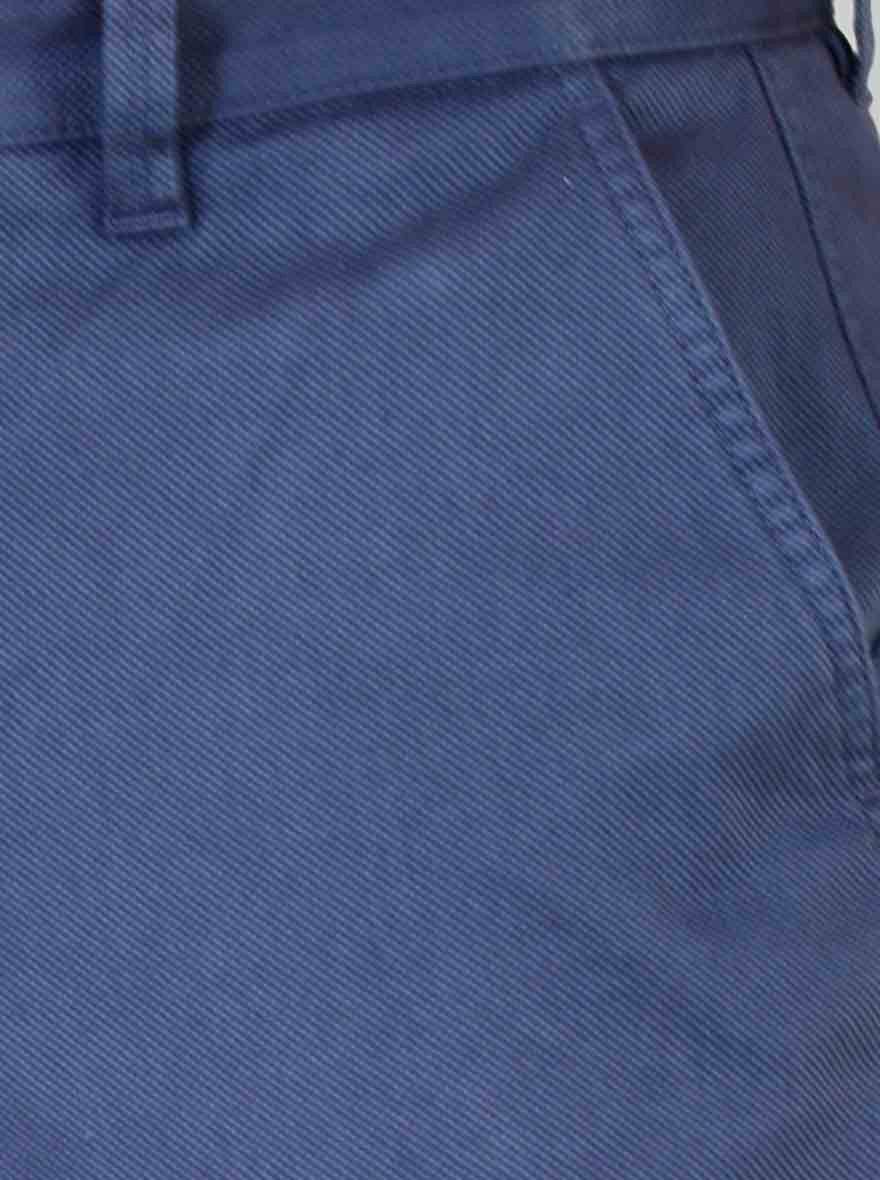 Ensign Blue Self Textured Slim Fit Chinos | JB Sport