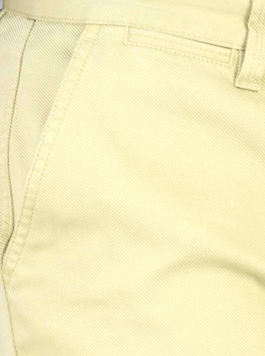Pelican Yellow Self Textured Slim Fit Chinos | JB Sport