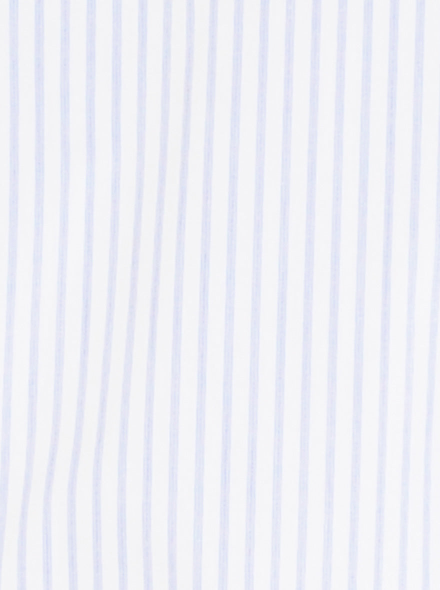 White & Blue Striped Regular Fit Formal Shirt | JadeBlue