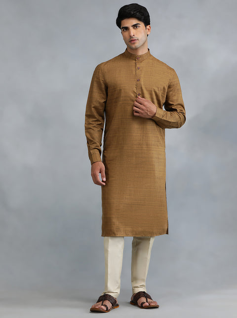 Blue Solid Slim Fit Kurta