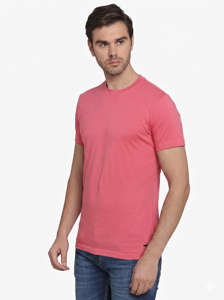 Aegean Blue Solid Slim Fit T-Shirt  | JadeBlue Sport