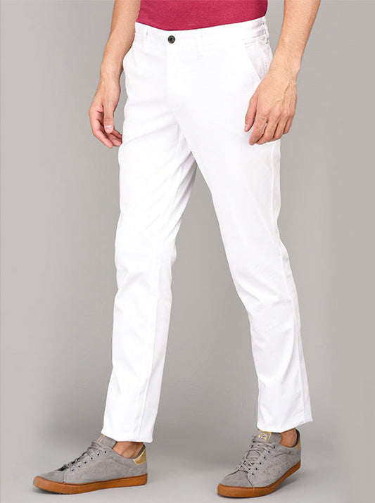 JadeBlue White Slim Fit Chinos