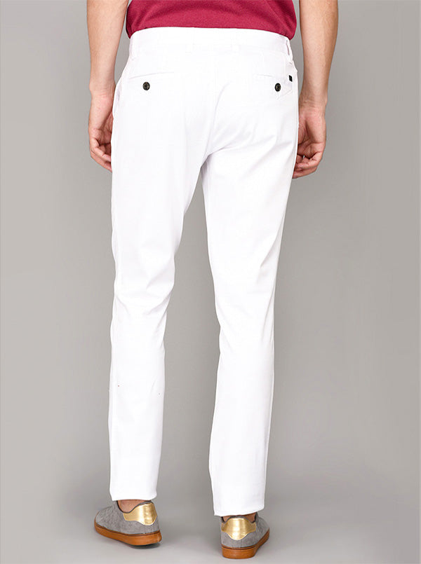 JadeBlue White Slim Fit Chinos