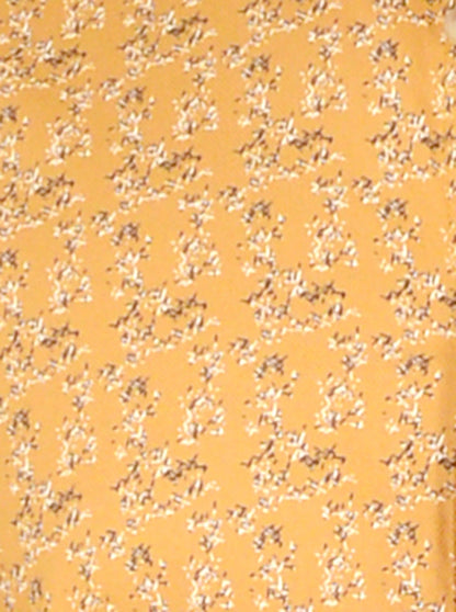 Mustard Brown Printed Smart Fit Casual Shirt | Greenfibre