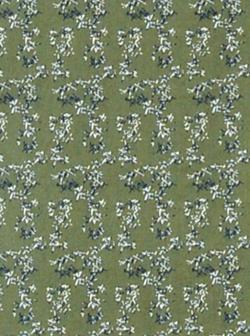 Rifle Green Printed Smart Fit Casual Shirt | Greenfibre