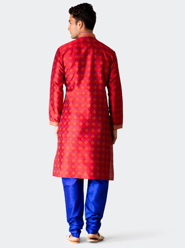 Maroon Printed Kurta Set