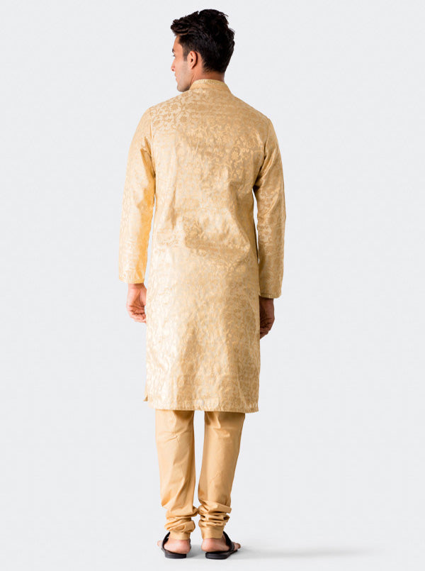 Beige Printed Kurta Set