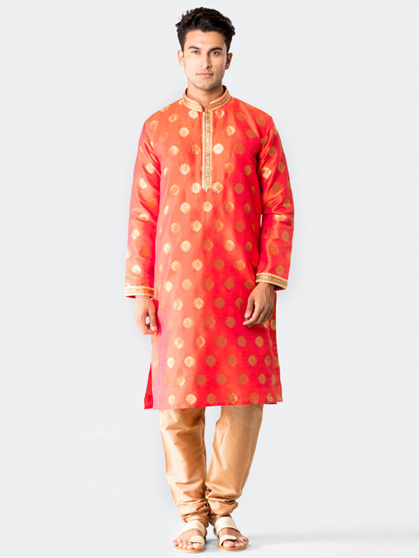 Bright Orange Kurta Set