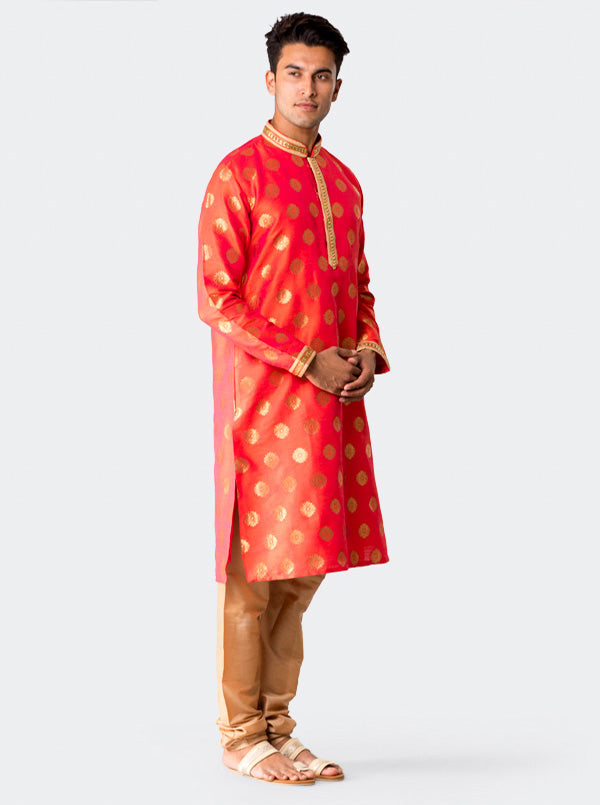 Bright Orange Kurta Set