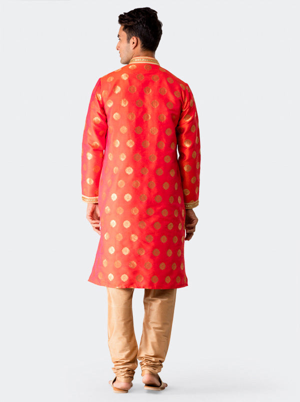 Bright Orange Kurta Set