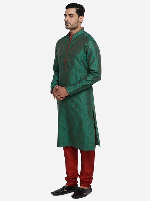 Dark Green Kurta Set | Azania