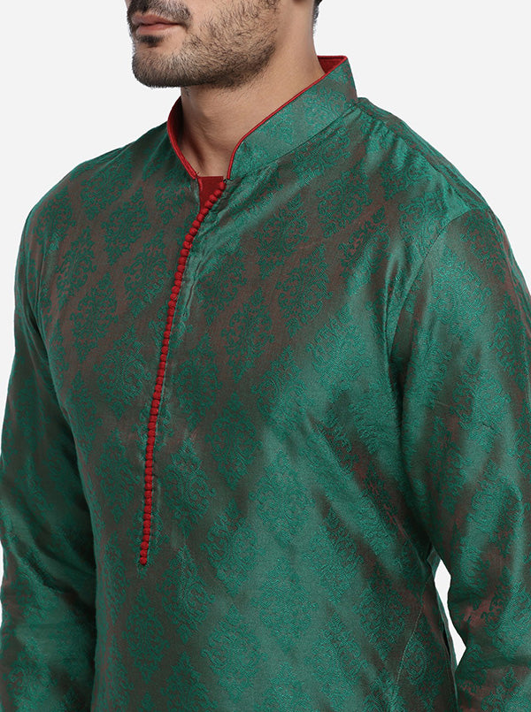 Dark Green Kurta Set | Azania