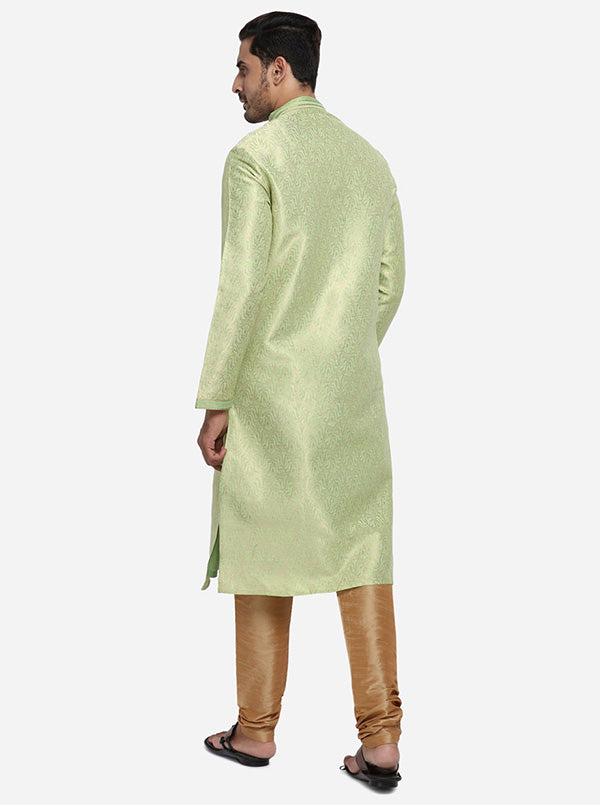 Pastel Green & Golden Kurta Set | Azania