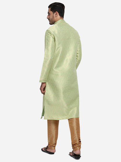 Pastel Green & Golden Kurta Set | Azania