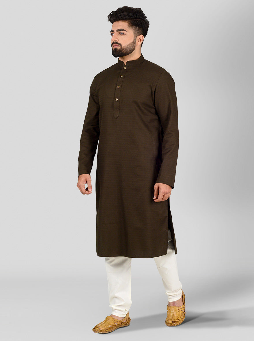 Dark Brown Kurta Set | Azania