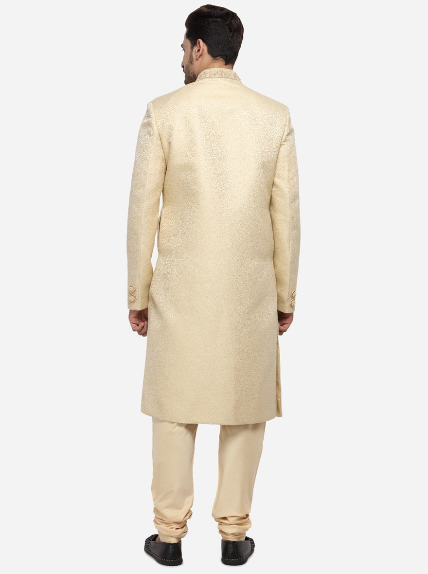 Light Golden Sherwani | Azania