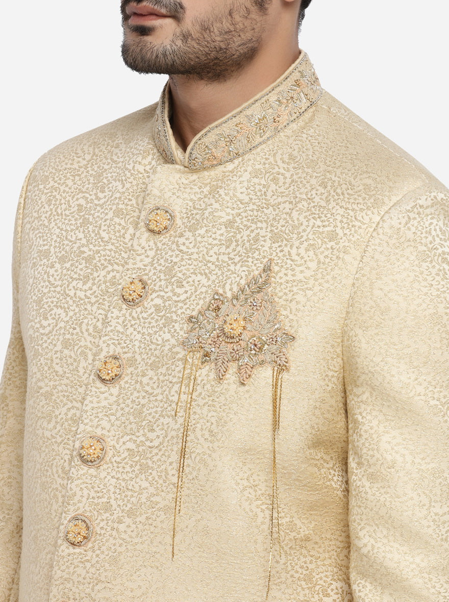 Light Golden Sherwani | Azania