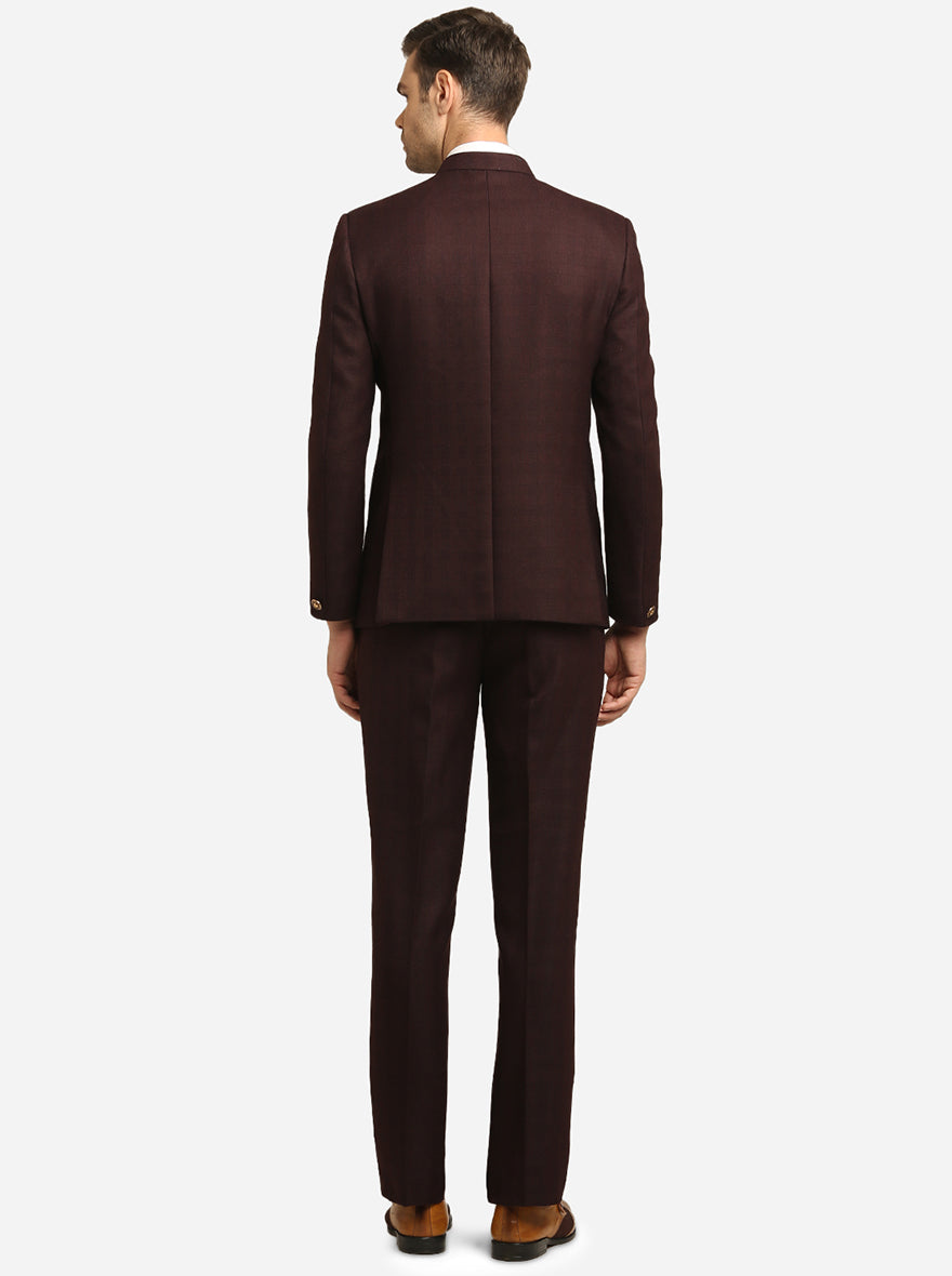 Wine Jodhpuri Suit | JadeBlue