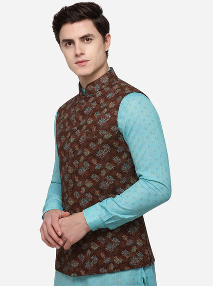 Brown Bandhgala Jacket | JB Studio