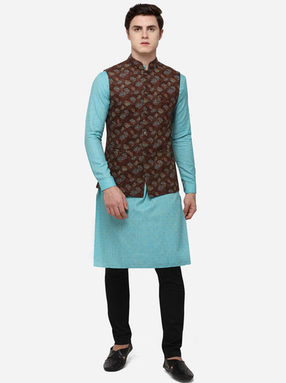 Brown Bandhgala Jacket | JB Studio