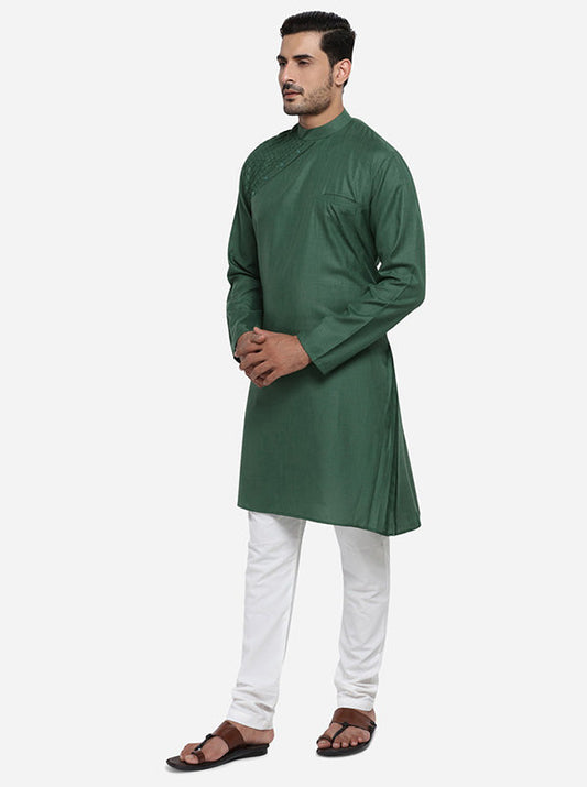 Dark Green Kurta | Azania