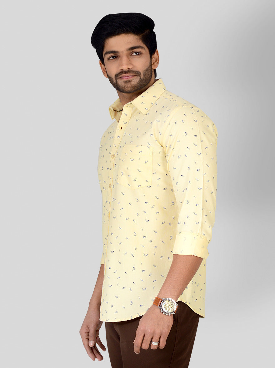 Summer Lime Printed Tailored Fit Casual Shirt | JB Sport