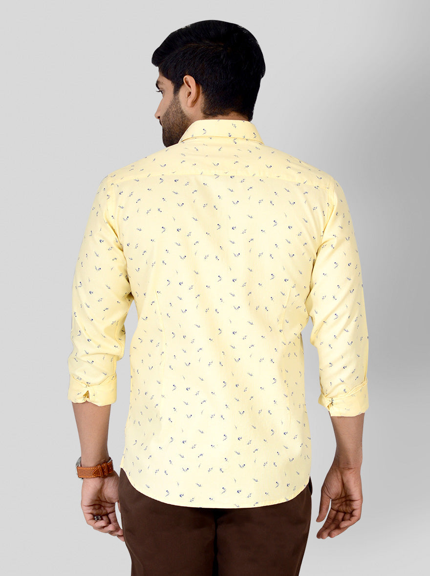 Summer Lime Printed Tailored Fit Casual Shirt | JB Sport