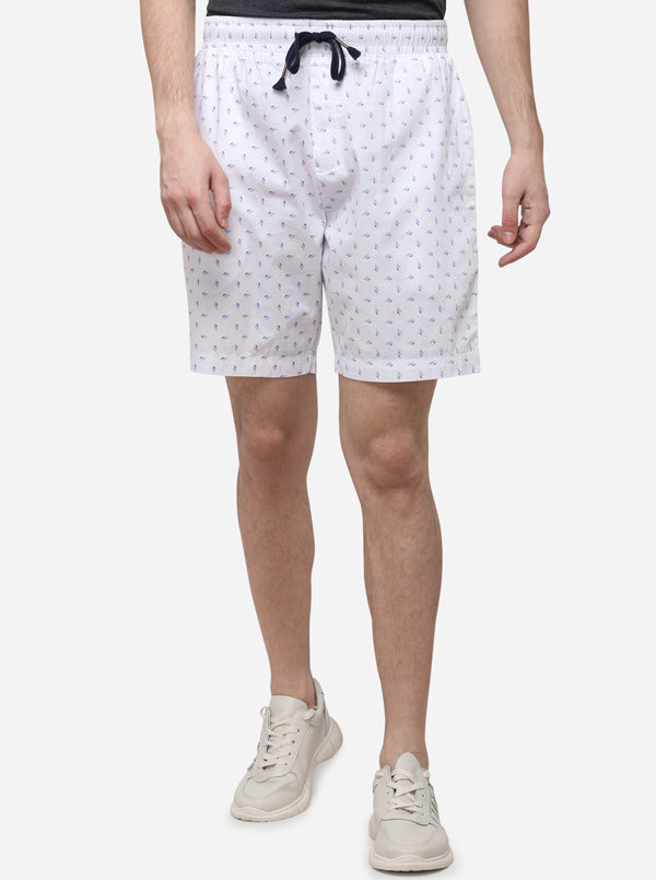 White Regular Fit Solid Shorts | JadeBlue