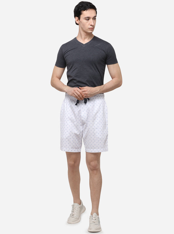 White Regular Fit Solid Shorts | JadeBlue