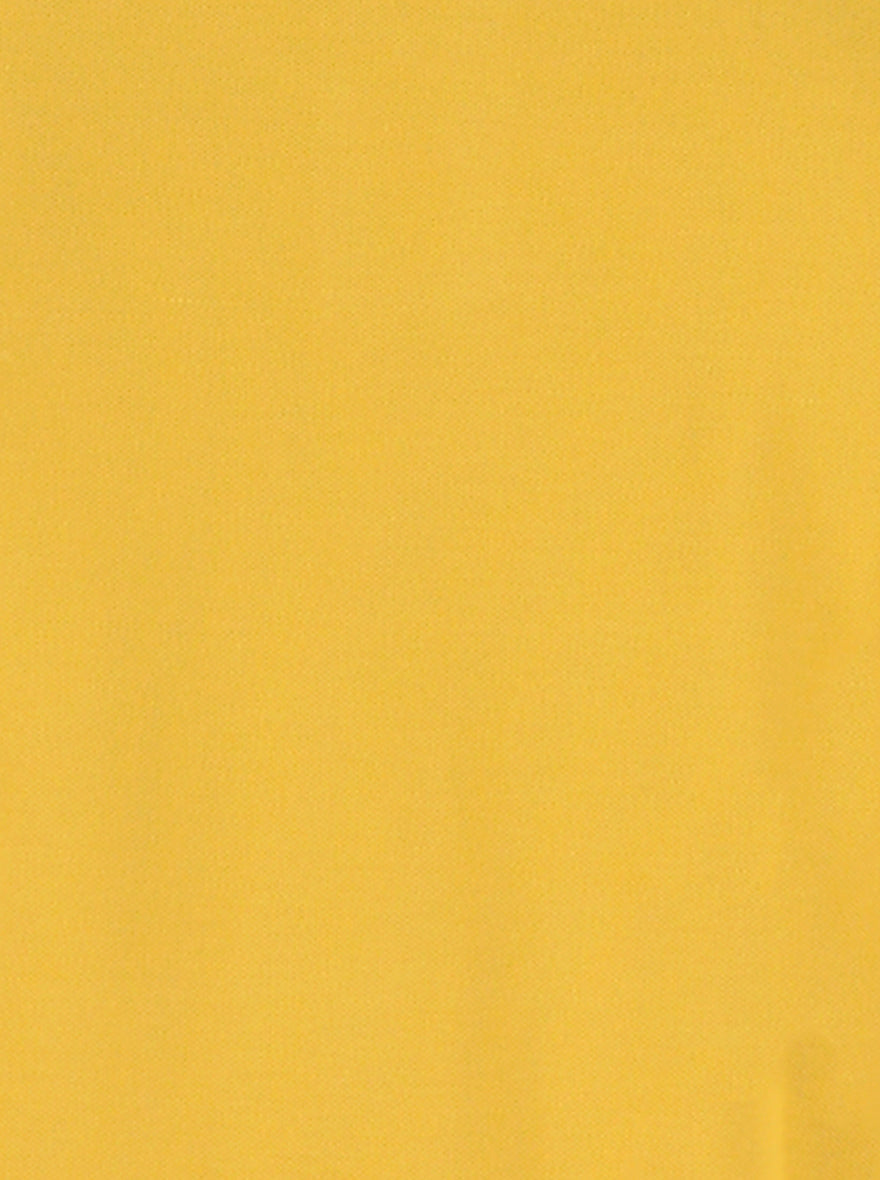 Mustard Yellow Solid Slim Fit Polo T-Shirt | Greenfibre