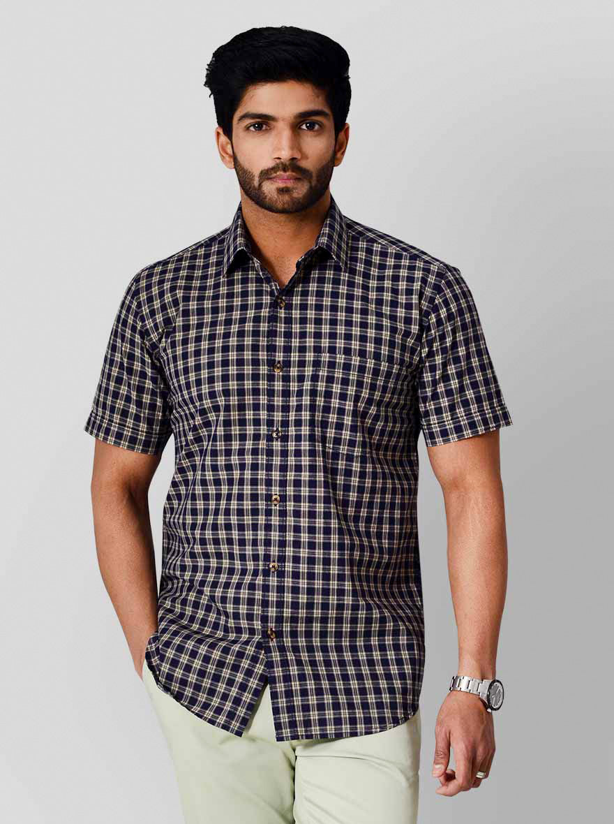 White Printed Slim Fit Casual Shirt | Greenfibre