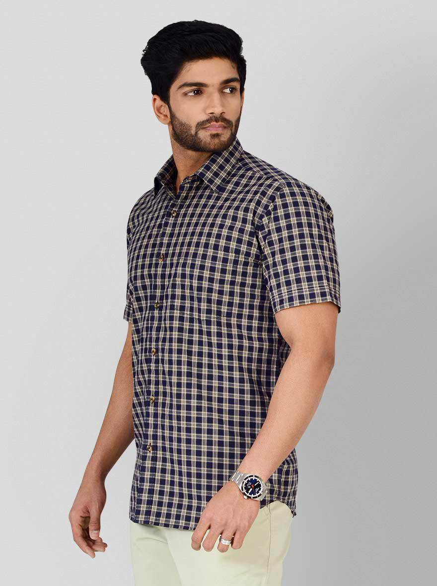 White Printed Slim Fit Casual Shirt | Greenfibre