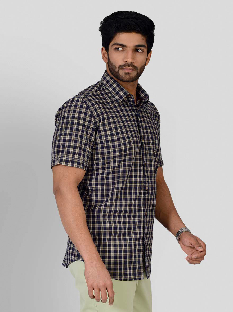 White Printed Slim Fit Casual Shirt | Greenfibre