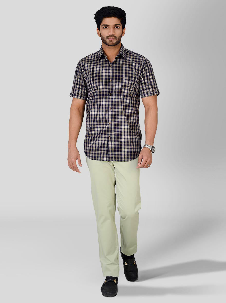 White Printed Slim Fit Casual Shirt | Greenfibre