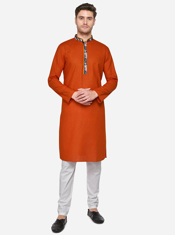 Rustic Orange Kurta Set | Azania