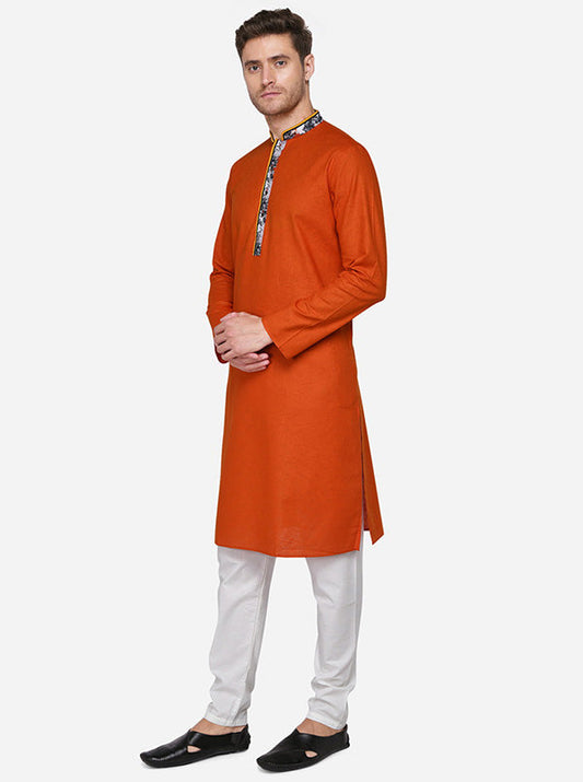 Rustic Orange Kurta Set | Azania