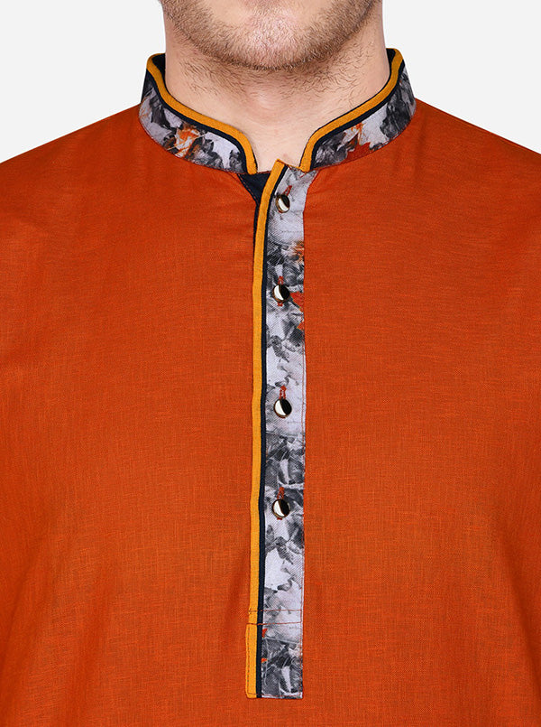 Rustic Orange Kurta Set | Azania